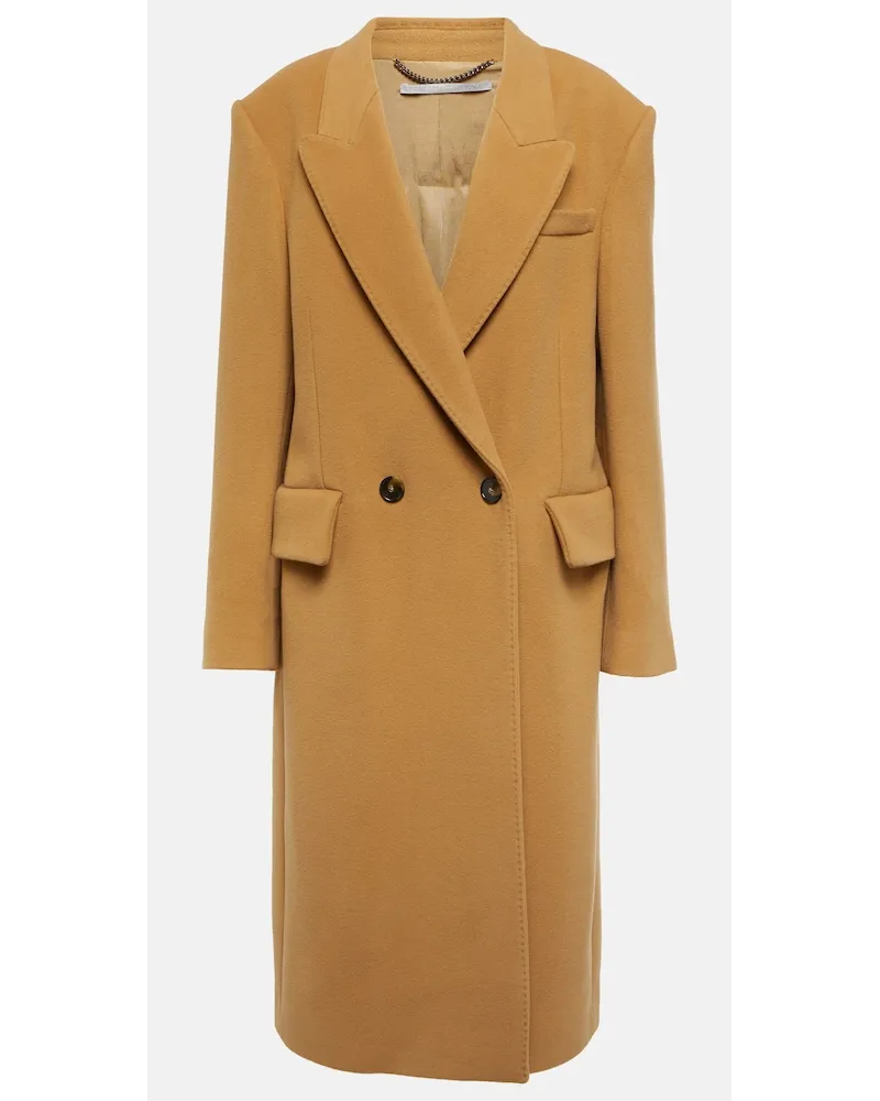 Stella McCartney Cappotto doppiopetto in lana Beige