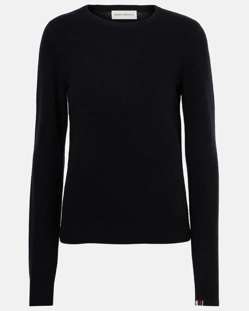 extreme cashmere Pullover Body in misto cashmere a coste Nero