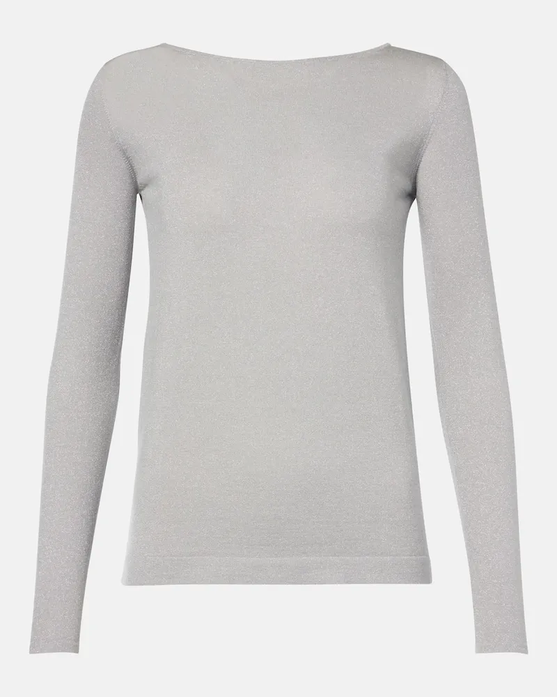 Brunello Cucinelli Pullover Sparkling in cashmere e seta Grigio