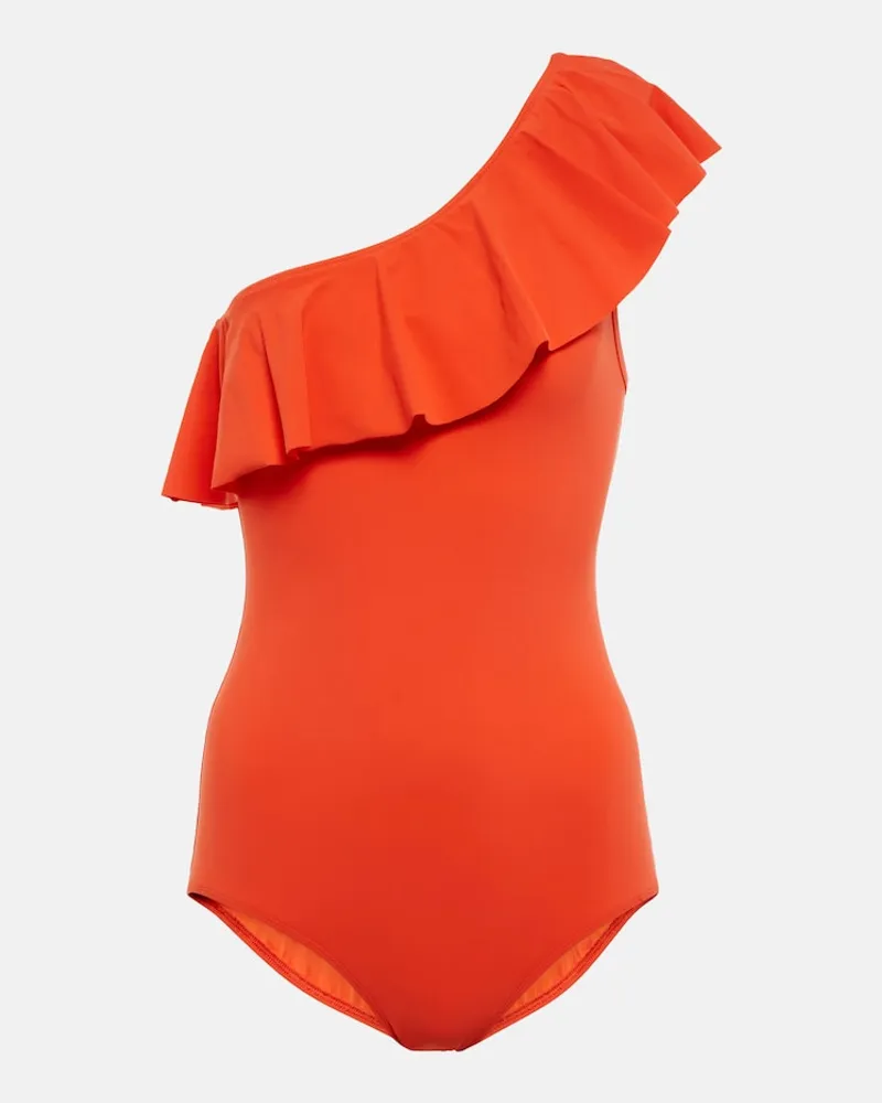 Isabel Marant Costume intero monospalla Sicilya Arancione