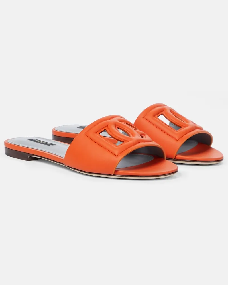 Dolce & Gabbana Sandali in pelle DG Arancione