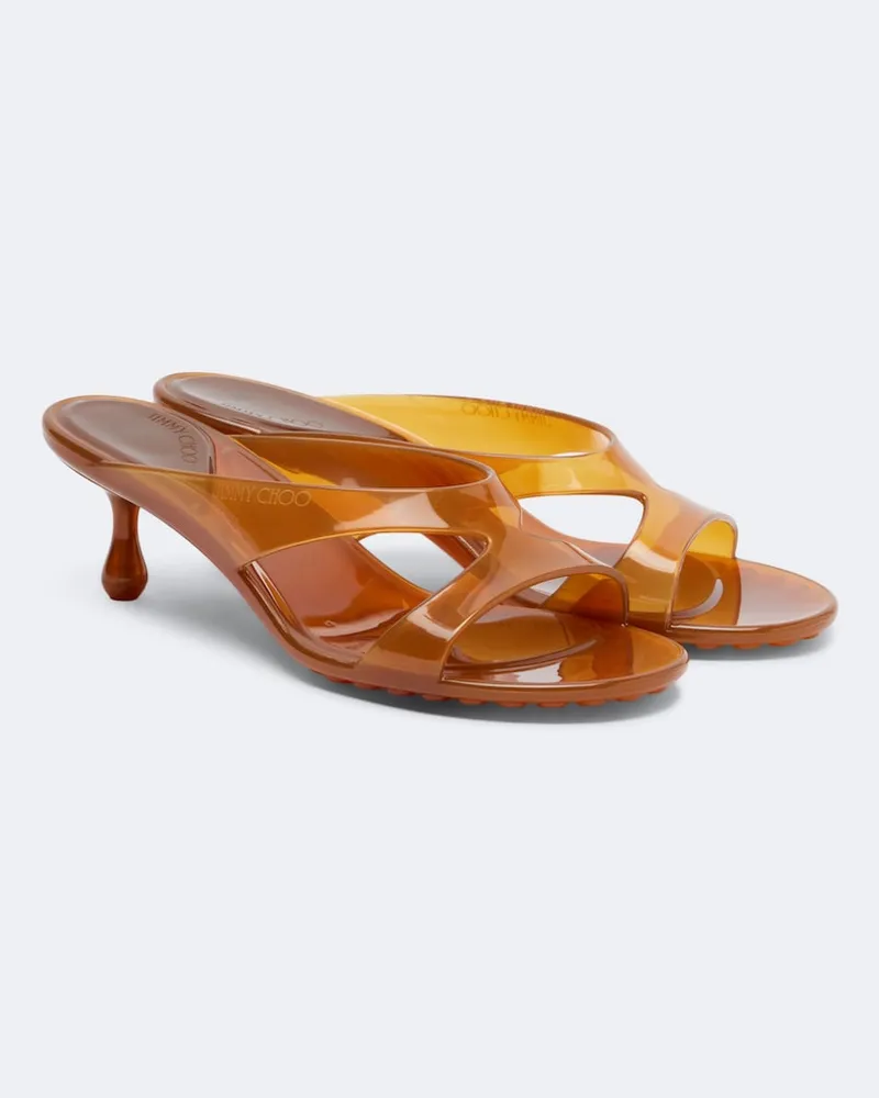 Jimmy Choo Mules Jelly Drop in TPU Marrone