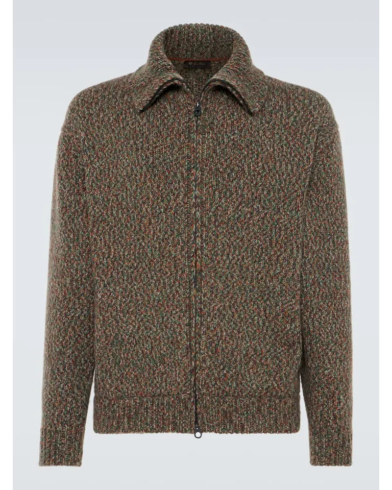 Loro Piana Pullover in cashmere con zip Multicolore