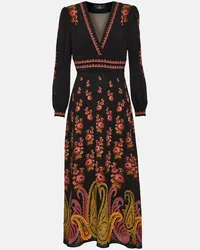 Etro Abito midi con stampa paisley Nero