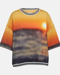 Dries van Noten T-shirt in jersey di cotone con stampa Multicolore