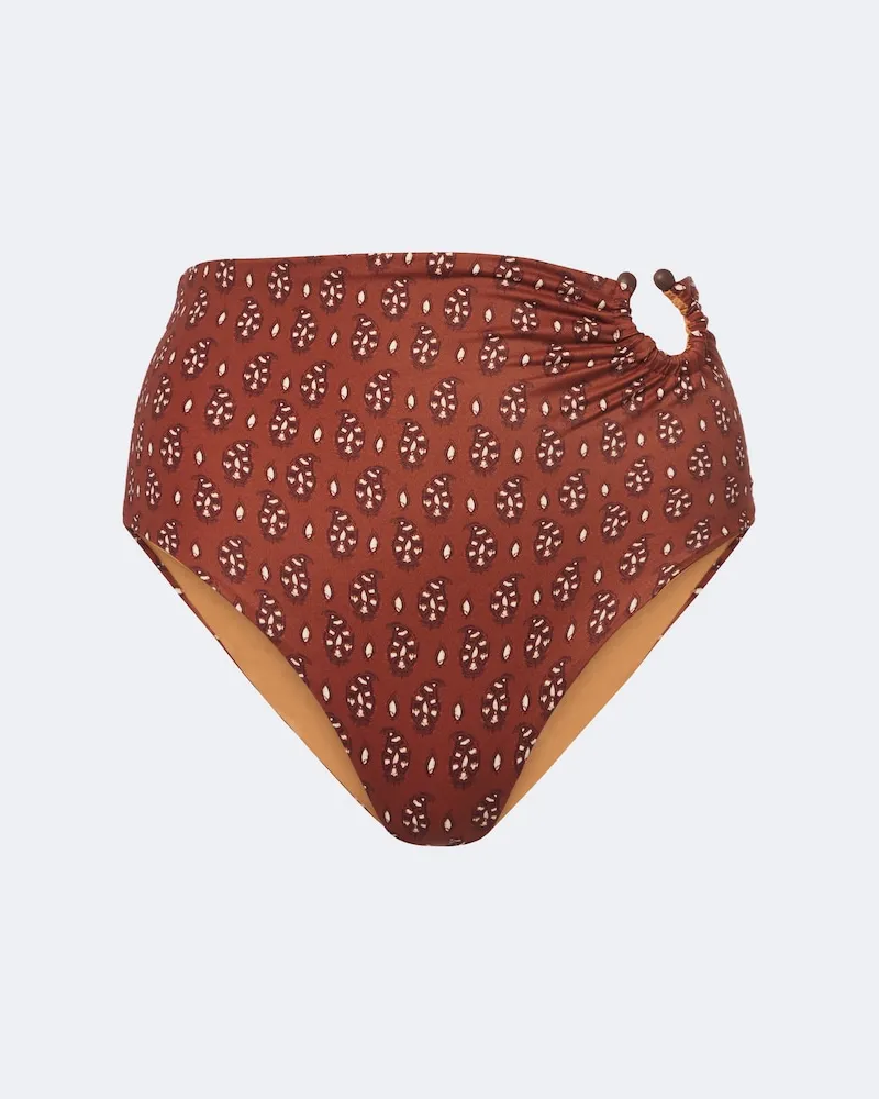 Johanna Ortiz Slip bikini con stampa Marrone