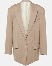 ATTICO Blazer oversize in lana Beige