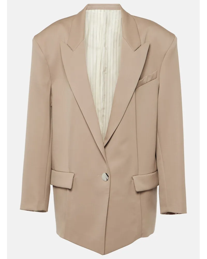 ATTICO Blazer oversize in lana Beige