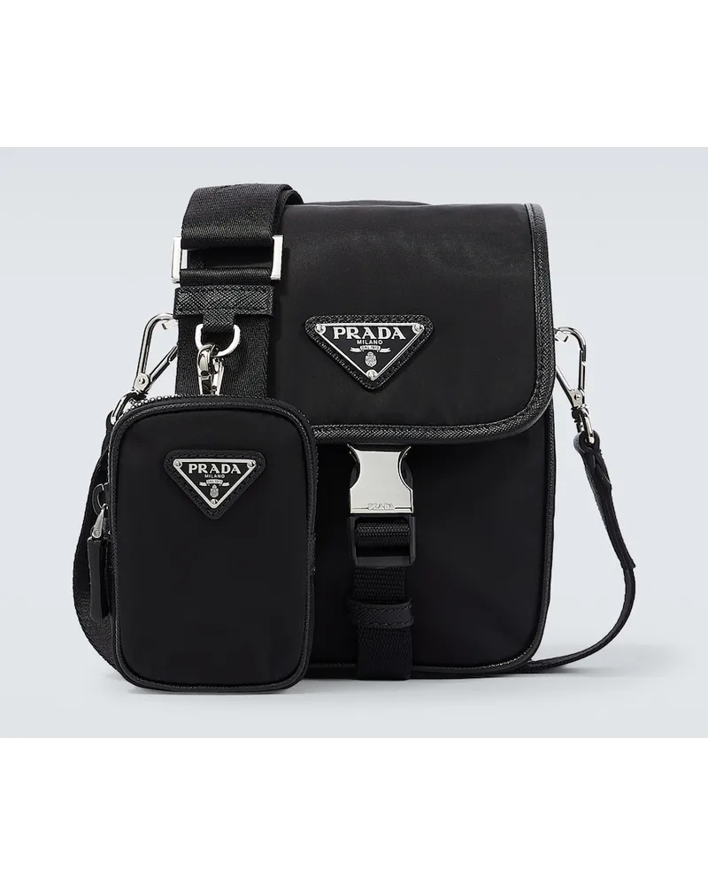 Prada Borsa a tracolla in Re-Nylon Nero