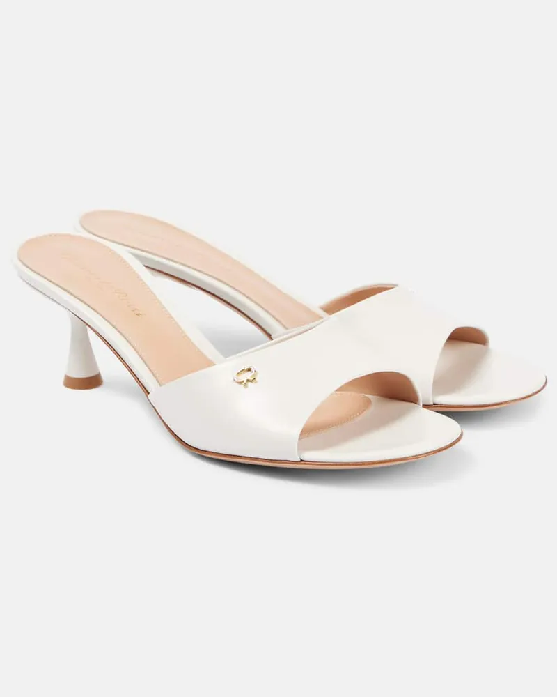 Gianvito Rossi Mules 55 in pelle Bianco