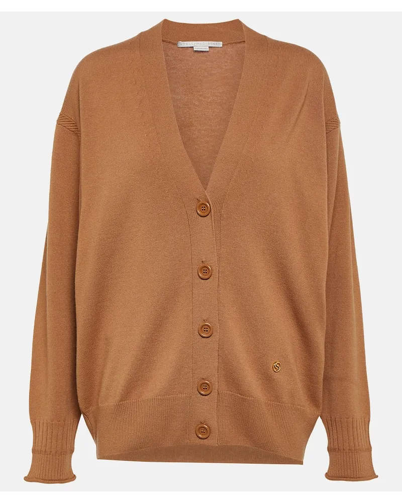 Stella McCartney Cardigan in lana Marrone