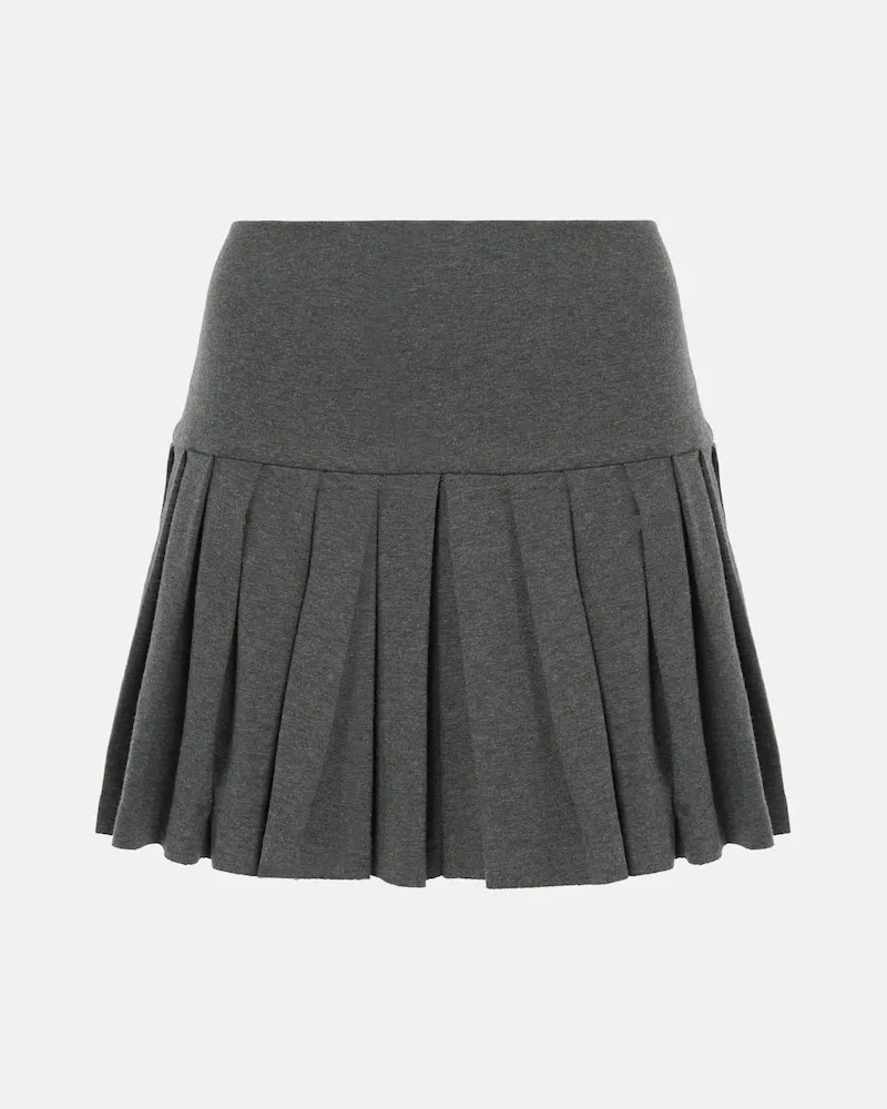 Norma Kamali Minigonna in misto cotone Grigio
