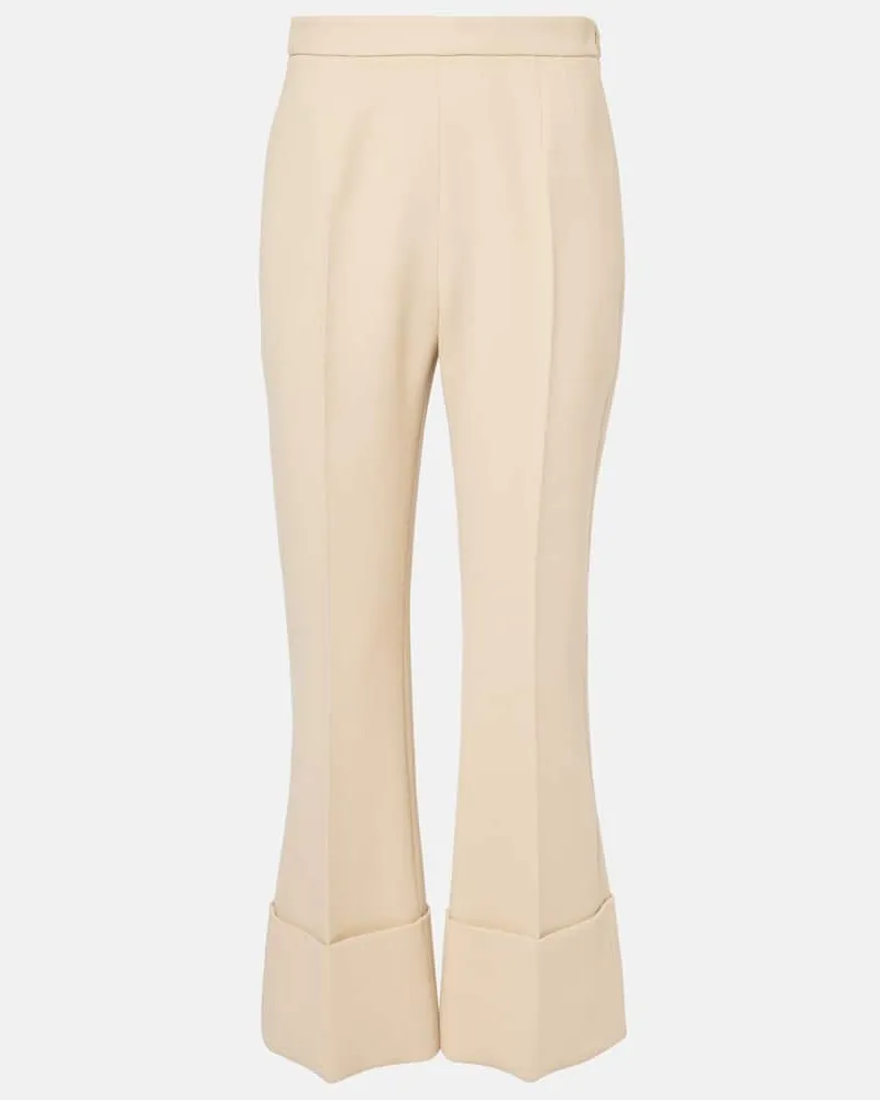 Valentino Garavani Pantaloni flared in lana vergine Giallo