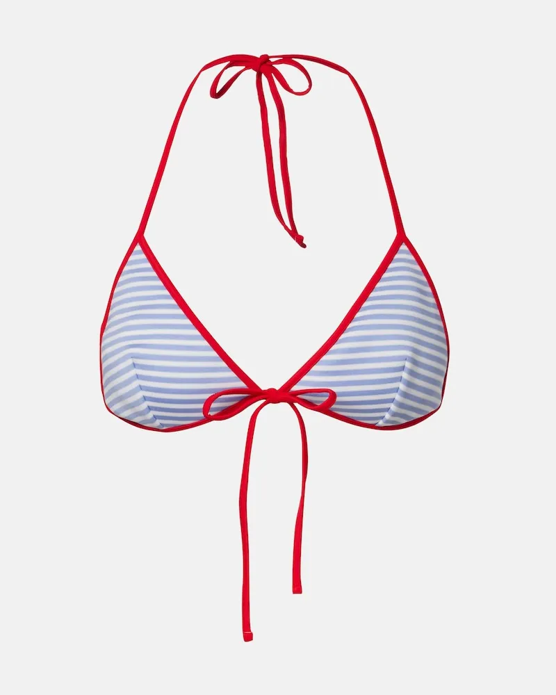 Prada Top bikini a righe Blu