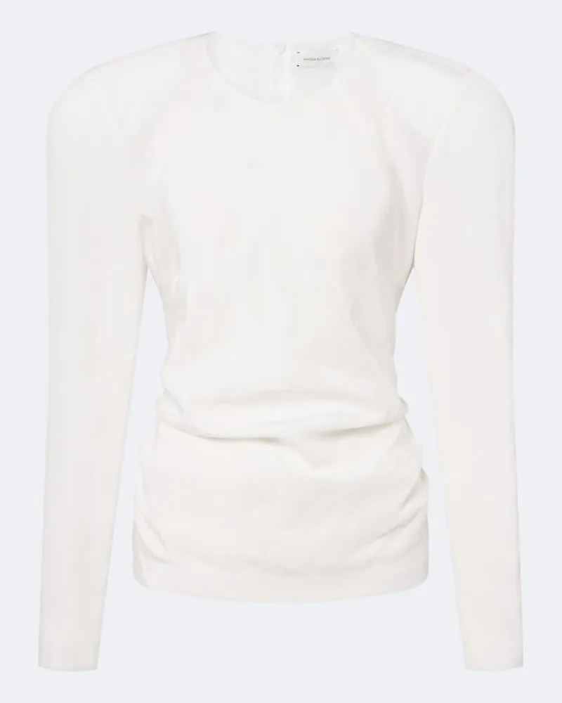Magda Butrym Top con drappeggio Bianco