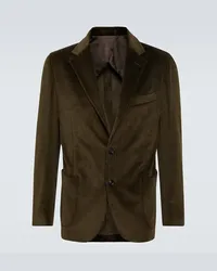 LARDINI Blazer monopetto in velluto a coste Verde