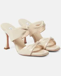 Aquazzura Mules Twist 95 in pelle Bianco