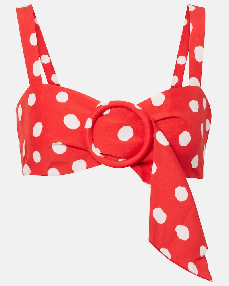 Adriana Degreas Top cropped a pois Rosso