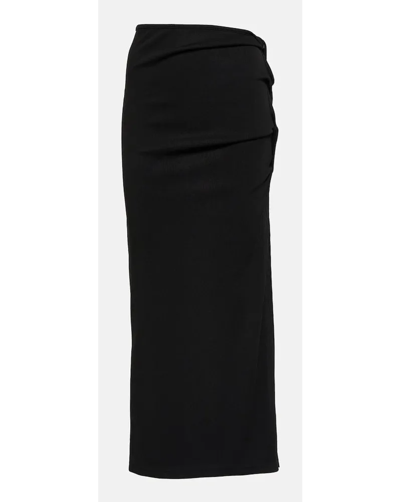 Christopher Esber Gonna lunga Open Twist in maglia a coste Nero