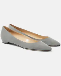 Manolo Blahnik Ballerine Lanza BB in suede Grigio