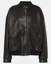 Stouls Bomber Will in pelle Nero