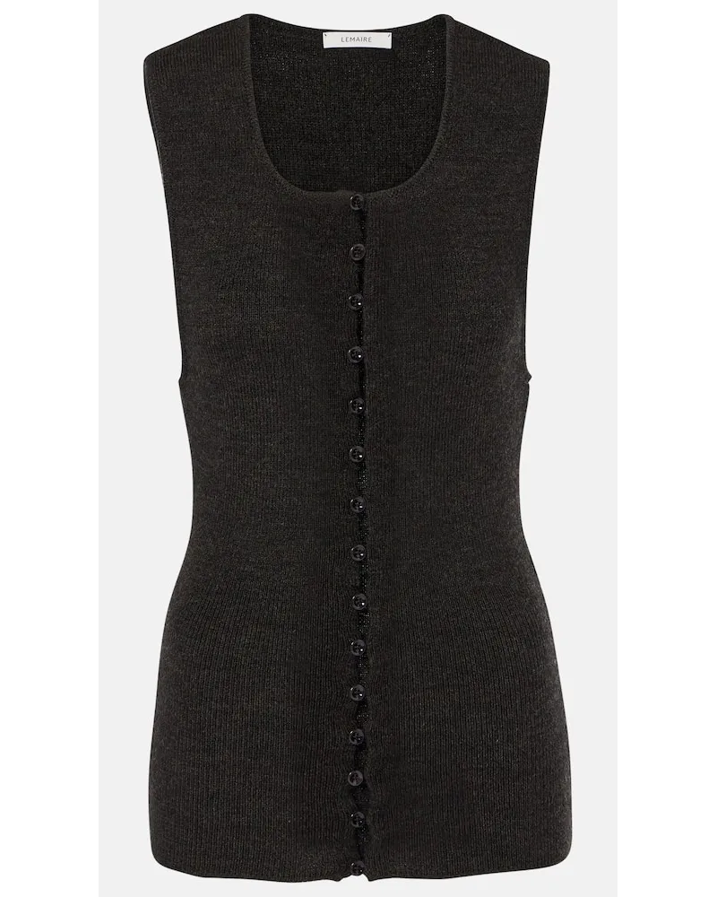 Christophe Lemaire Gilet in misto lana Nero