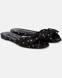 Dolce & Gabbana Sandali in raso a pois Nero