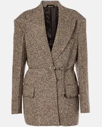 Acne Studios Blazer Jador in tweed di misto lana Beige