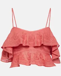 Isabel Marant Top Eliani con ruches Rosa