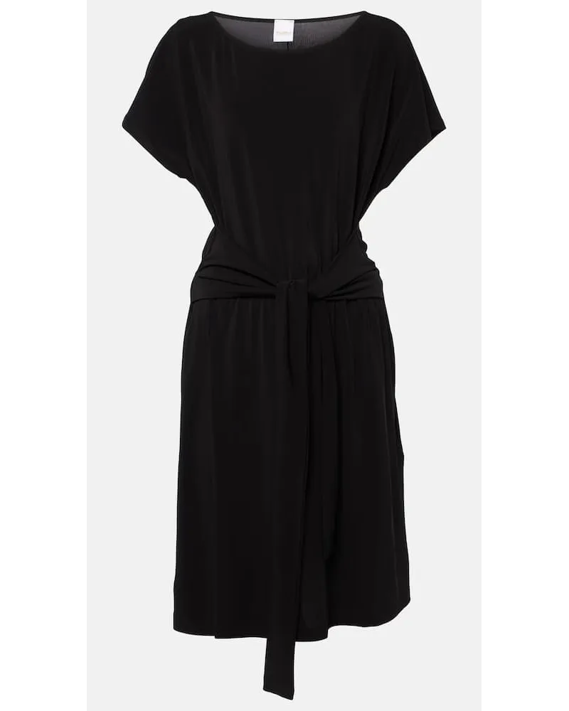 Max Mara Abito in jersey con cintura Nero