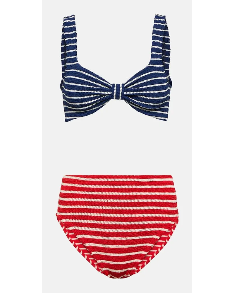 Hunza G Bikini Judy a righe Multicolore