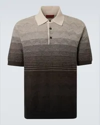 Missoni Polo in cotone a righe Marrone