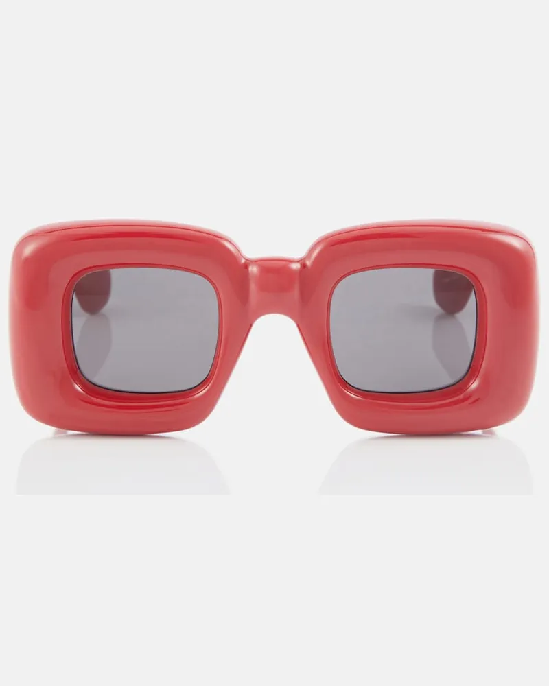 Loewe Occhiali da sole squadrati Inflated Rosso
