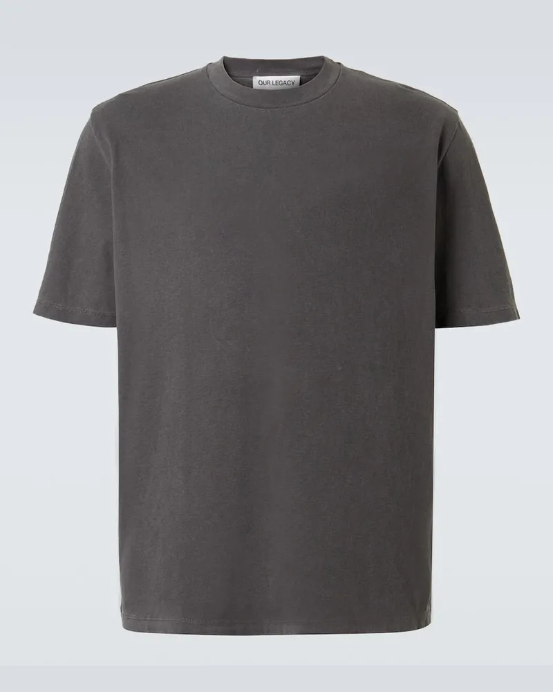 Our Legacy T-shirt Box in jersey di cotone Grigio