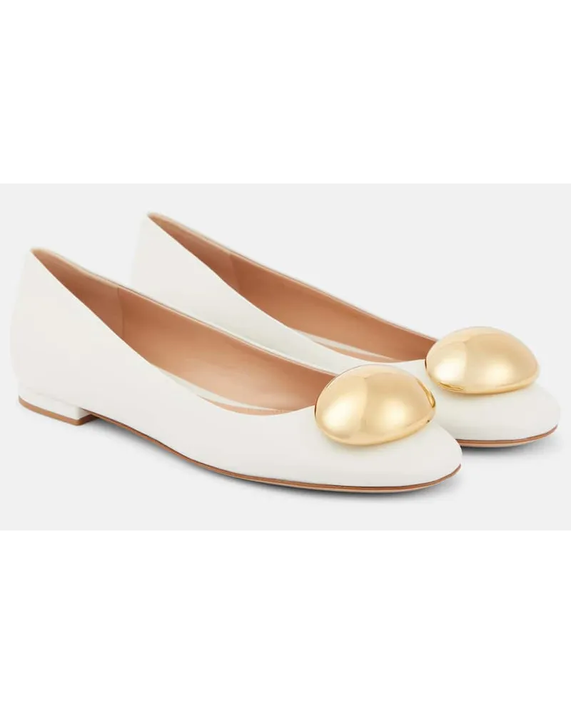 Gianvito Rossi Ballerine Sphera in pelle Bianco