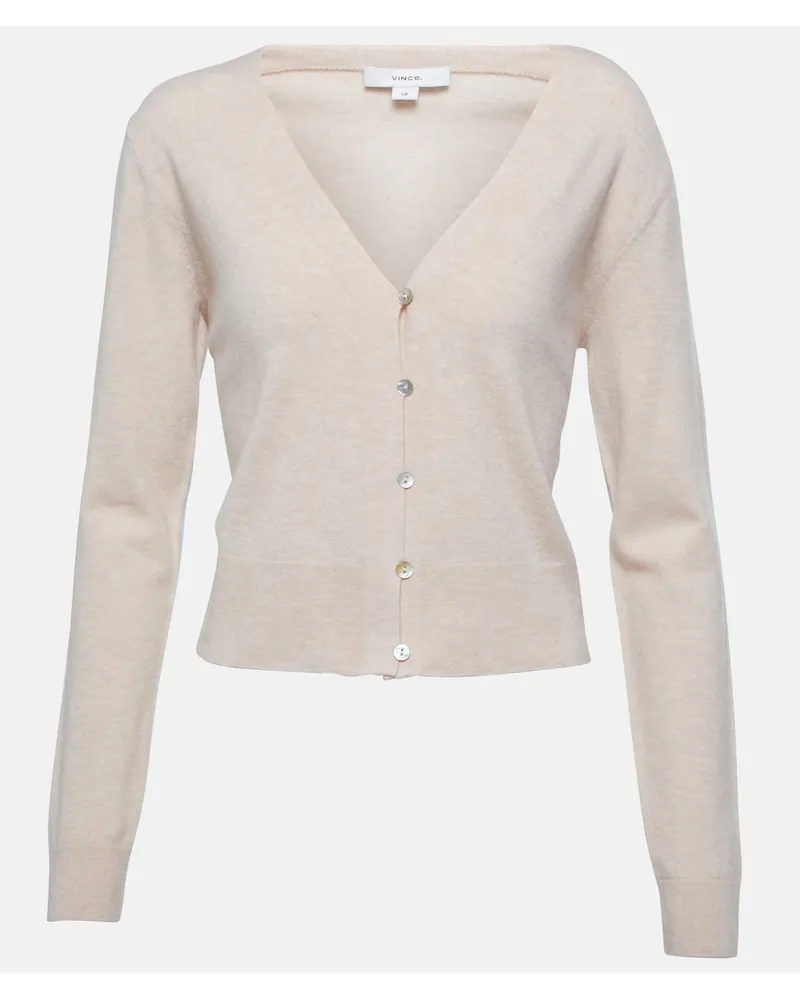 Vince Cardigan in misto cashmere e lana Beige