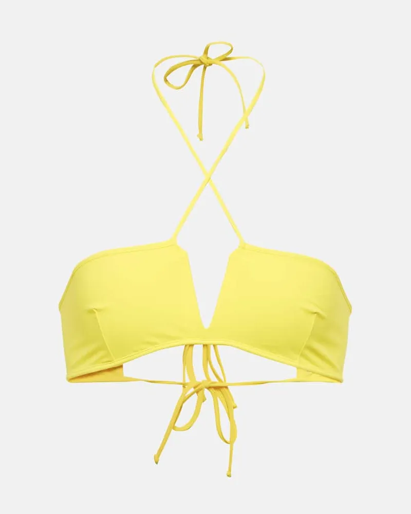 Nensi Dojaka Top bikini con scollo allâamericana Giallo