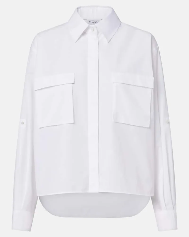 Max Mara Camicia Tenue in popeline di cotone Bianco