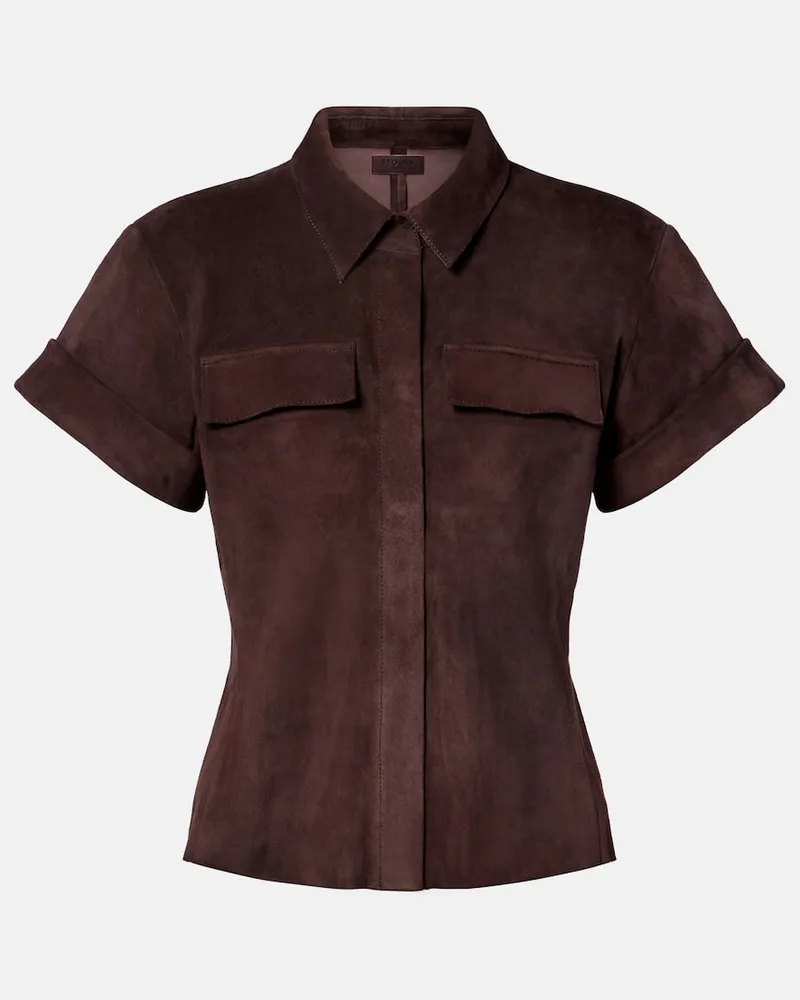 Stouls Camicia Miller in suede Marrone