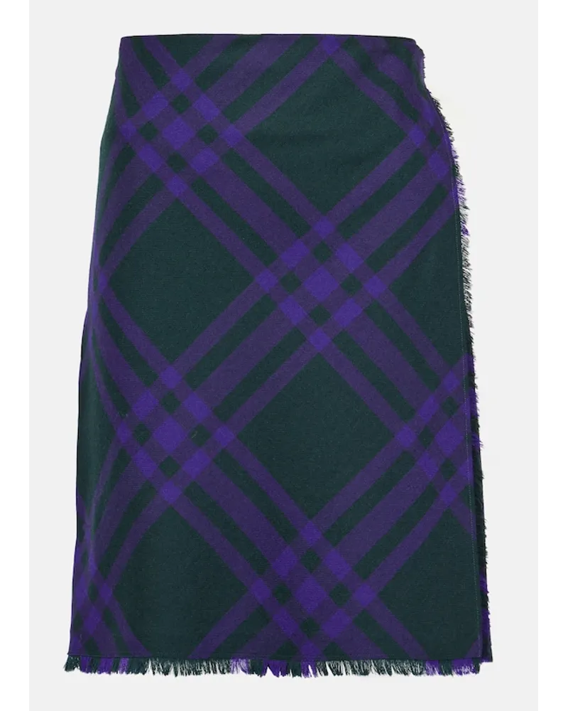Burberry Gonna a portafoglio in lana a quadri Multicolore