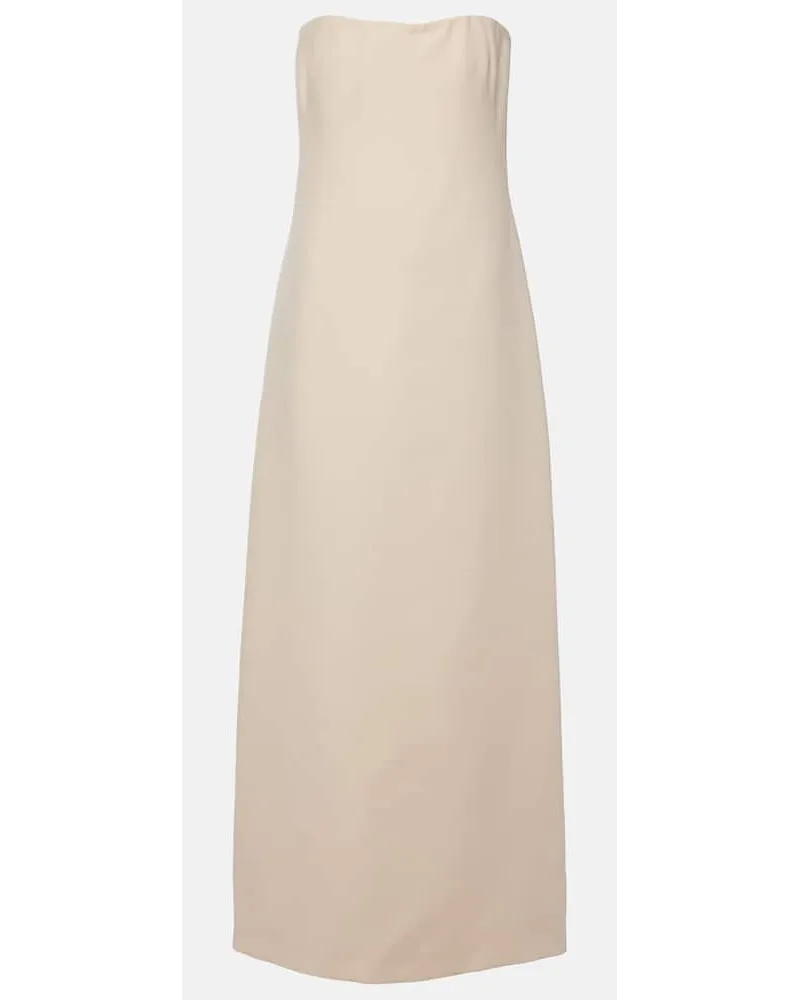 Gabriela Hearst Abito midi Opus in lana e seta Bianco