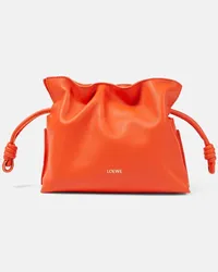 Loewe Clutch Flamenco Mini in pelle Arancione