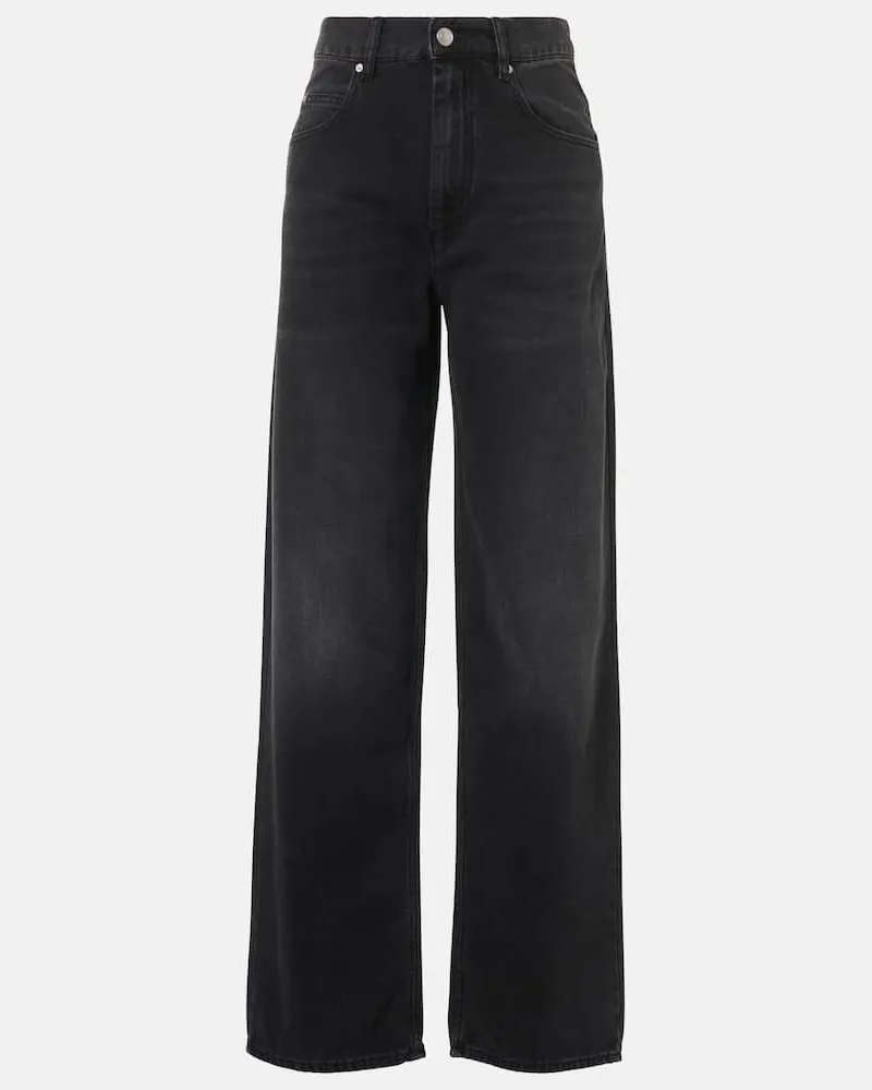 Isabel Marant Jeans a gamba larga Joanny Nero