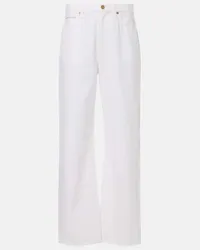 TOVE Jeans regular Sade a vita alta Bianco