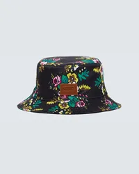 Kenzo Cappello da pescatore in raso a fiori Multicolore