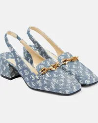 Jimmy Choo Pumps slingback Diamond Tilda 45 in denim Blu