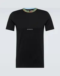 Givenchy T-shirt in jersey di cotone con logo Nero