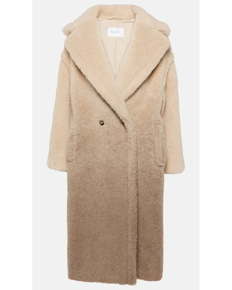 Max Mara Cappotto Gatto in teddy di lana e seta Beige