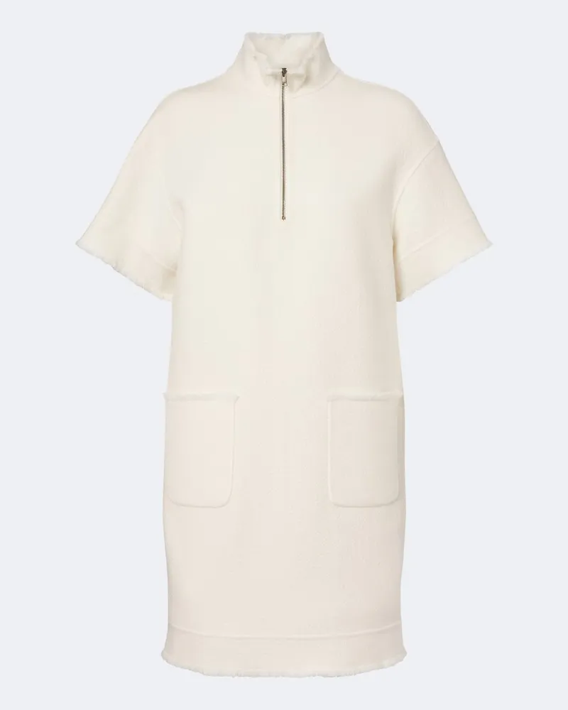 Max Mara Abito felpa in jersey di lana vergine Bianco