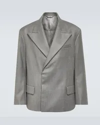 Acne Studios Blazer doppiopetto oversize Grigio